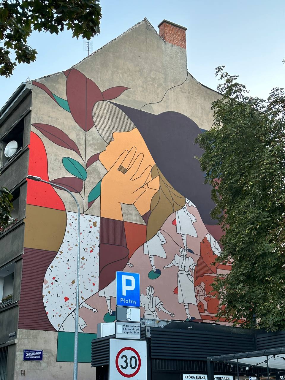 Mural Dziewczyna w kapeluszu